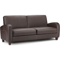 Julian Bowen Vivo 3 Seater Brown Faux Leather Sofa - Wilko - thumbnail 3
