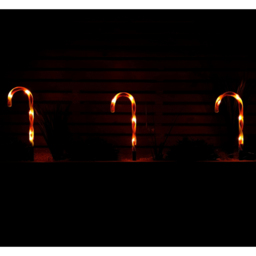 Samuel Alexander 6 Piece LED Red and White Stripe Christmas Candy Cane Light Set - Size: 38 x 10 x 10cm - Red/White - Wilko - thumbnail 6