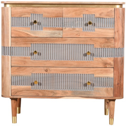 Brooklyn Wilton 4 Drawer Acacia Wood Chest of Drawers - Brown - Wilko - thumbnail 4