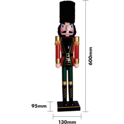 St Helens Red and Green Christmas Nutcracker - Size: 9 x 13 x 60cm - Multi - Wilko - thumbnail 6