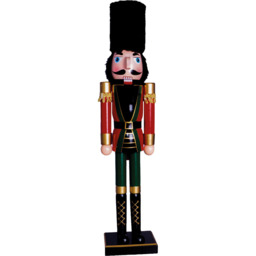 St Helens Red and Green Christmas Nutcracker - Size: 9 x 13 x 60cm - Multi - Wilko - thumbnail 1