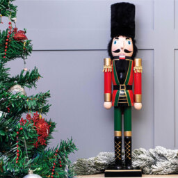 St Helens Red and Green Christmas Nutcracker - Size: 9 x 13 x 60cm - Multi - Wilko - thumbnail 4