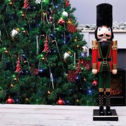 St Helens Red and Green Christmas Nutcracker - Size: 9 x 13 x 60cm - Multi - Wilko - thumbnail 3