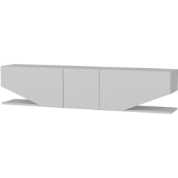 Decorotika Incia 2 Shelf 3 Door White High Gloss Modern TV Unit - Size: 40 x 180 x 30cm - Wilko - thumbnail 3