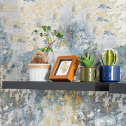 Harbour Housewares 60cm 3 Pack Black Floating Wall Shelf - Size: 28 x 66 x 8cm - Wilko - thumbnail 5