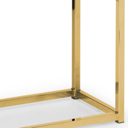 Julian Bowen Scala Gold and White Marble Top Console Table - Size: 35 x 100 x 76cm - Wilko - thumbnail 5