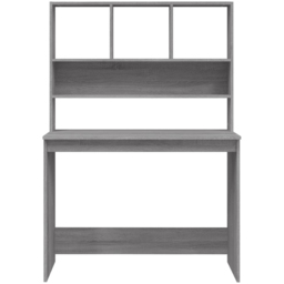 vidaXL 4 Shelf Computer Desk Grey Sonoma - Size: 148 x 102 x 45cm - Wilko - thumbnail 5
