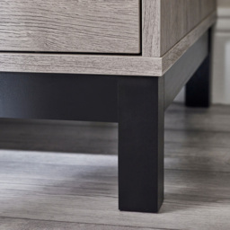 Julian Bowen Bali 2 Door Single Drawer Grey Oak Wardrobe - Size: 2 Door, Single Drawer - Wood - Wilko - thumbnail 6