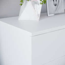 Vida Designs Riano 4 Drawer White Unique Anti Bowing Chest of Drawers with Metal Handles - Wilko - thumbnail 4