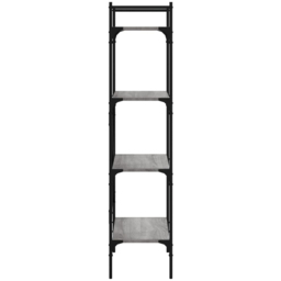vidaXL 4 Shelf Grey Sonoma Industrial Style Bookcase - Size: 138.5 x 56 x 31.5cm - Wilko - thumbnail 6