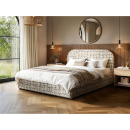 Flair Alba Double Beige Jacquard Pattern Chenille Lift-Up Ottoman Bed - Wilko - thumbnail 6