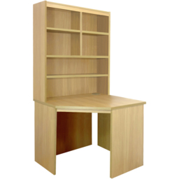 R White Cabinets Corner 6 Shelf Computer Desk with Hutch Brown - Size: 182.8 x 94 x 54cm - Wilko - thumbnail 4