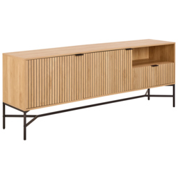 Florence Jaipur 2 Door Single Drawer Single Shelf Oak Sideboard - Size: 70 x 180 x 40cm - Multi - Furniture To Go - Wilko - thumbnail 5
