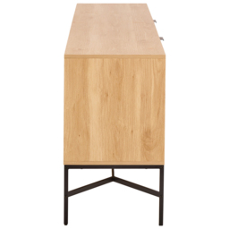 Florence Jaipur 2 Door Single Drawer Single Shelf Oak Sideboard - Size: 70 x 180 x 40cm - Multi - Furniture To Go - Wilko - thumbnail 6