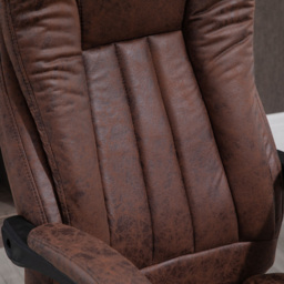 Portland Brown Microfibre Swivel Office Desk Chair - Size: 63 x 71 x 118cm - Wilko - thumbnail 4