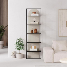 FWStyle Archy 5 Shelf Sandstone Two Tone Bookcase - Cream - Wilko - thumbnail 4