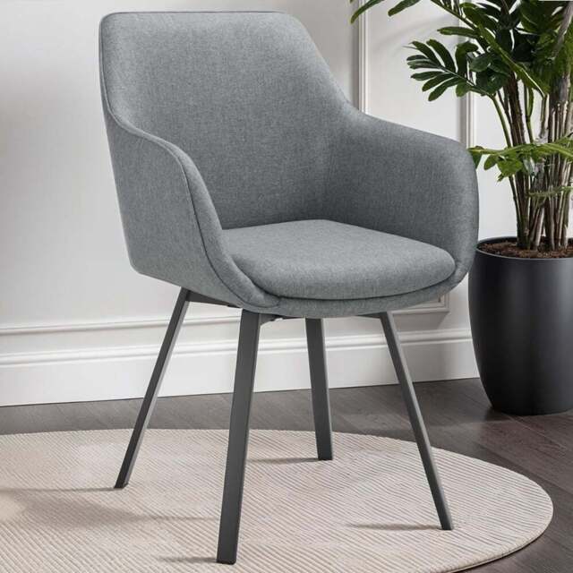 tectake Alicon Set of 2 Anthracite Dining Chair - Grey - Wilko - image 1