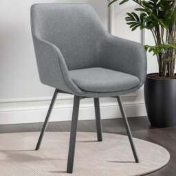 tectake Alicon Set of 2 Anthracite Dining Chair - Grey - Wilko - thumbnail 1