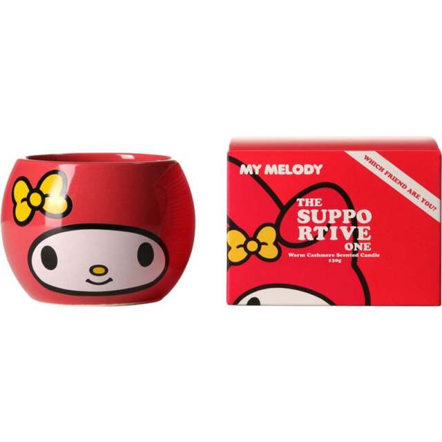 Hello Kitty The Supportive One Warm Cashmere Scented Candle - Size: 9 x 9.5 x 9.5cm - Red - Wilko - image 1