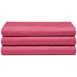 Serene Super King Red Flat Bed Sheet - Wilko - thumbnail 1
