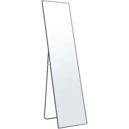 Living and Home Black Frame Modern Full Length Mirror 37 x 147cm - Size: 147 x 37cm - Wilko - thumbnail 1