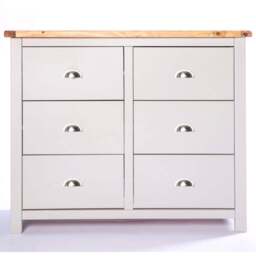 Cabinet Bits Argenta 6 Drawer Grey Chrome Cup Handle Chest of Drawers - Wilko - thumbnail 3