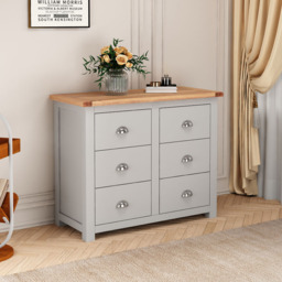 Cabinet Bits Argenta 6 Drawer Grey Chrome Cup Handle Chest of Drawers - Wilko - thumbnail 6