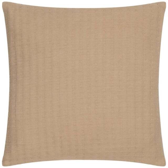 Yard Hush Taupe Cotton Linear Cushion - Size: 45 x 45 cm - Multi - Yard Living - Wilko - image 1