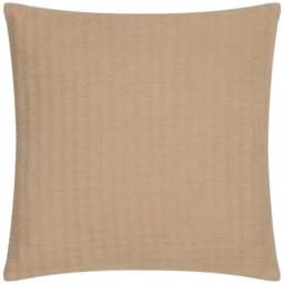 Yard Hush Taupe Cotton Linear Cushion - Size: 45 x 45 cm - Multi - Yard Living - Wilko