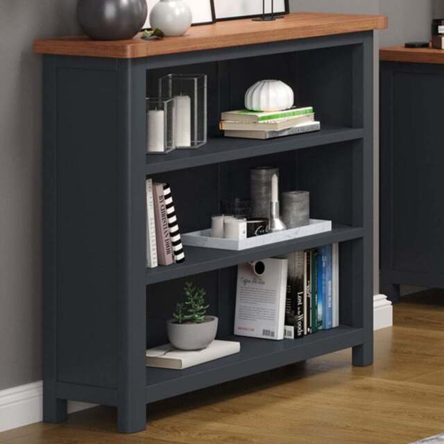 Core Products Dunkeld 3 Shelf Midnight Blue Low Bookcase - Wilko - image 1