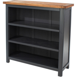 Core Products Dunkeld 3 Shelf Midnight Blue Low Bookcase - Wilko - thumbnail 3