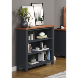 Core Products Dunkeld 3 Shelf Midnight Blue Low Bookcase - Wilko - thumbnail 6