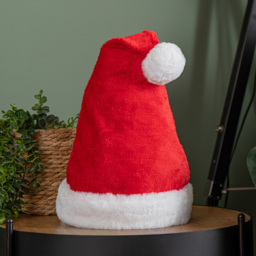 Samuel Alexander Red and White Soft Traditional Christmas Santa Hat - Size: 30 x 43.2 x 7cm - Red / White - Wilko - thumbnail 3