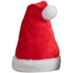 Samuel Alexander Red and White Soft Traditional Christmas Santa Hat - Size: 30 x 43.2 x 7cm - Red / White - Wilko