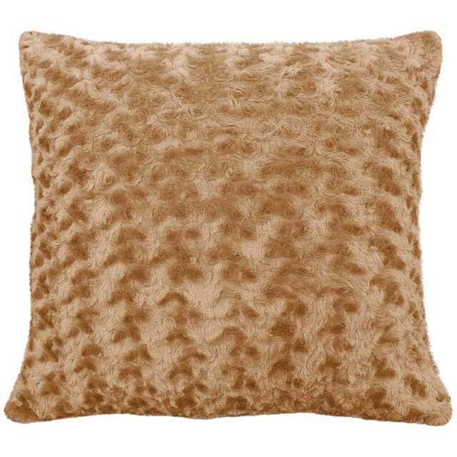 Velosso Posy Chenille Latte Filled Cushion 43 x 43cm 2 Pack - Cream - Wilko - image 1