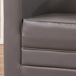 Artemis Home Aspen Grey Faux Leather Tub Chair - Size: Single - Wilko - thumbnail 3