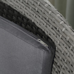 Outsunny Rattan Bistro Set Weave Grey - Size: 2 Seater - Wilko - thumbnail 4