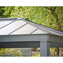 Palram Canopia Dallas 3.6 x 4.8m Grey Gazebo - Size: 207.5 x 360 x 483cm - Wilko - thumbnail 4