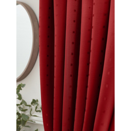 Alan Symonds Madison Red Ring Top Curtain 168 x 229cm - Size: W 168 x D 229cm - Wilko - thumbnail 5