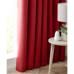 Alan Symonds Madison Red Ring Top Curtain 168 x 229cm - Size: W 168 x D 229cm - Wilko - thumbnail 4