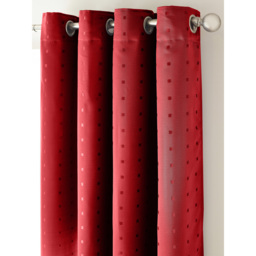Alan Symonds Madison Red Ring Top Curtain 168 x 229cm - Size: W 168 x D 229cm - Wilko - thumbnail 3
