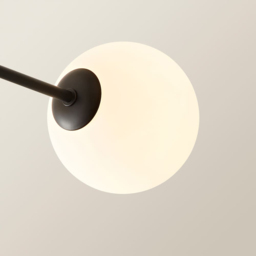 ValueLights Darla 4 Way Black Frosted Globe Ceiling Light and Bulbs - Size: 24 x 49 x 49cm - Wilko - thumbnail 5