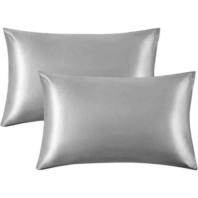 Intimates Silver Satin Pillowcase 2 Pack - Size: 50 x 75 x 1cm - Wilko - image 1