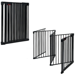 Costway Black 5 Panel Baby Safety Playpen Fireplace Barrier Gate Room Divider - Size: 81.3 x 71.1 x 17.78cm - Wilko - thumbnail 4