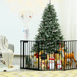 Costway Black 5 Panel Baby Safety Playpen Fireplace Barrier Gate Room Divider - Size: 81.3 x 71.1 x 17.78cm - Wilko - thumbnail 3