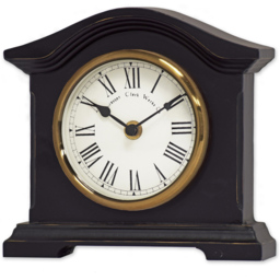 Acctim Falkenburg Distressed Black Mantel Clock 17cm - Size: 6 x 20 x 17cm - Wilko - thumbnail 3