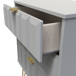 Crowndale Cube 3 Drawer Dusk Grey Chest of Drawers Ready Assembled - Wilko - thumbnail 7