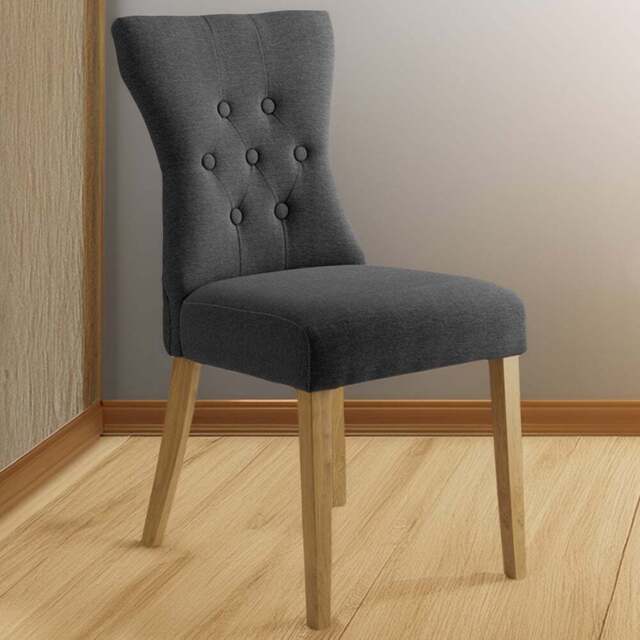 Naples Set of 2 Grey Dining Chair - LPD Home - Wilko - image 1