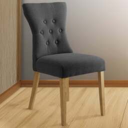 Naples Set of 2 Grey Dining Chair - LPD Home - Wilko