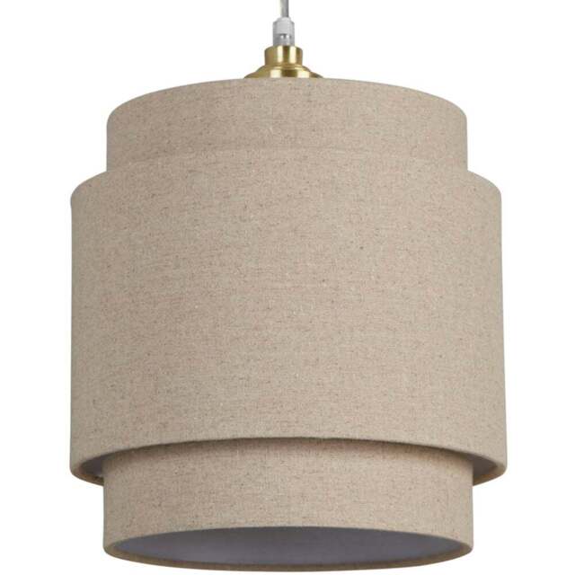 Lighting Collection Underwood Cream Natural Linen Lamp Shade - Size: 26 x 26 x 26cm - Wilko - image 1